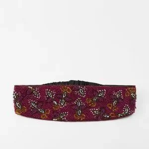 ZARA Women\'s Purple Beaded Sash Belt New Zara Purple Beaded Sash Belt 7521/037 Size 30 | eBay main image 4